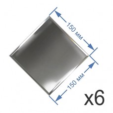 Зеркальная плитка 15x15 см (6 шт.) с фацетом 5 мм (квадрат) 